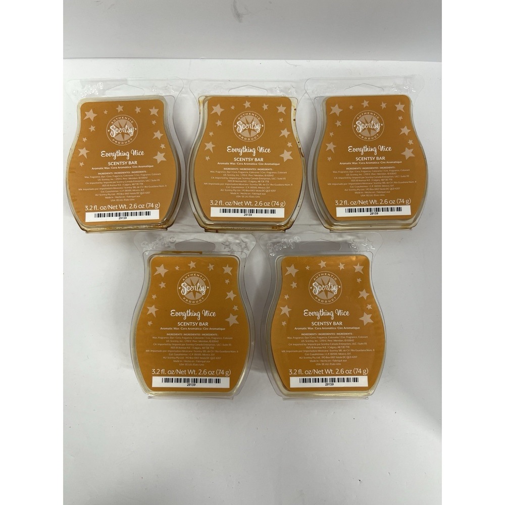 5 NEW Scentsy "Everything Nice" Wax Bars 3.2fl Oz